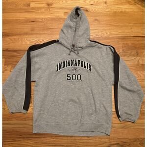 Vintage Indianapolis 500 Men’s Hoodie Sz Large Black Gray St Clair Apparel